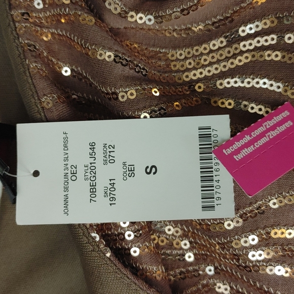 Joanna Sequin 3/4 Sleeve Fress - Picture 6 of 6